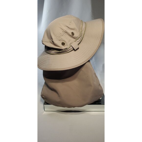 Outfly Brim Wide Hat Hiking Fishing Cap with Neck Flap Brown main image 9